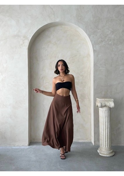 Uzun Astarlı Kahve Etek fırsatları