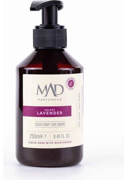 Mad Velvet Lavender Sıvı Sabun 250 ml – Lavanta, Vanilya ve Gül ile Yatıştırıcı ve Şık Temizlik Deneyimi fiyatları