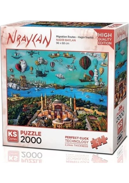 Migration Routes Hagia Sophia 2000 Parça Puzzle -Ks Puzzle fiyatları