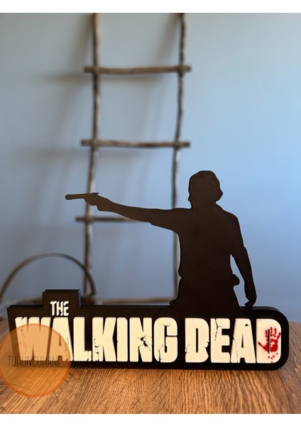 The Walking Dead Logo Masaüstü Dekor Koleksiyon Figürü Hediyelik Dekoratif Obje Masa Süsü 18 cm