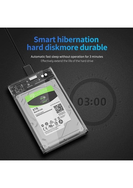 Gn-66 Şeffaf 2.5 Inç Sata Harddisk Kutusu 3.1 Type-C - Sabit Diski Taşınabilir Disk Yapar modelleri