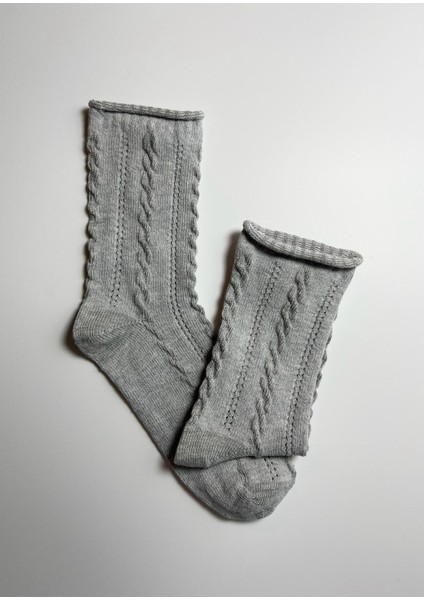 Pamuklu Yumuşak Dokulu Örgü Detaylı Çocuk Çorabı 3'lü Set (11-12 Yaş) fırsatları