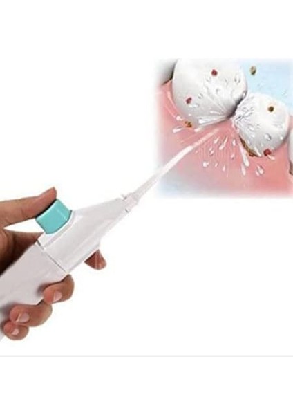 Powerfloss 80 ml Taşınabilir Kablosuz Su Diş Ipi - Kar Beyazı Diş Fırçası Plege