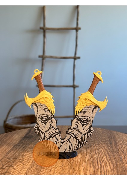 Blade Of Chaos 18 cm God Of War Kratos Playstation Gamer Oyuncu Logo Masa Dekoratif Hediyelik Ürün