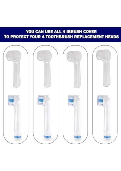 Ibrush Banyolar Için Ibrush Kaplamalı Diş Fırçası Tutucuları - Elektrikli Diş Fırçası Kapakları Kapakları - Diş Fırçası Koruyucu - 4'lü fiyatları