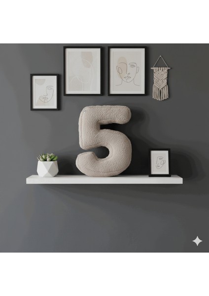 Morbido 5 Rakamı, Yastık, Kırlent, Elyaf Dolgulu, Welsoft , 40 cm indirimleri