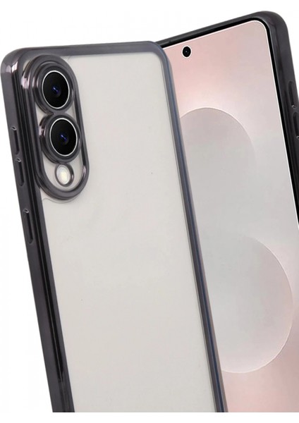 Samsung Galaxy S25 Edge Lensli Silikon - Siyah modelleri