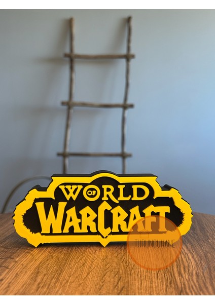 World Of Warcraft Logo Gamer Odası Masaüstü Dekor Figür Hediyelik Playstation Xbox Koleksiyon