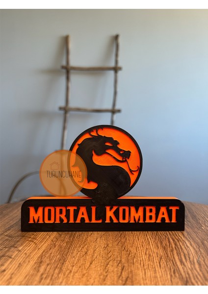 Mortal Kombat Logo Gamer Odası Masaüstü Dekor Figür Hediyelik Playstation Xbox Koleksiyon 17 cm