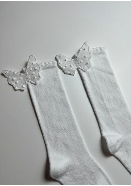 Kelebek Aksesuarlı Pamuklu Bebek Çorabı fiyatları