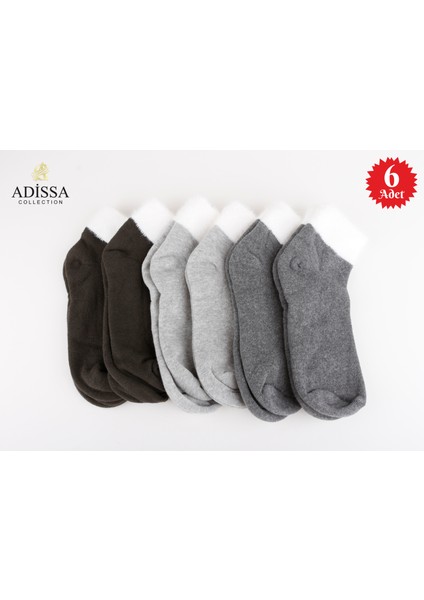 6'lı Kadın Kışlık Sakallı Çorap Seti | Yıkanmış & Parfümlü, Peluş Bilekli, Havlu Çorap Patik & Termal Ev Çorabı