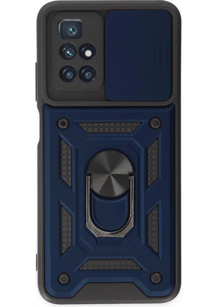 Ieg Xiaomi Redmi 10 2022 Kılıf Pars Lens Yüzüklü Silikon - Lacivert