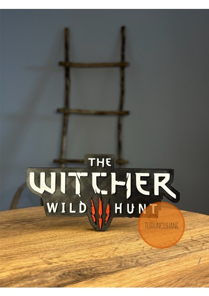 The Witcher Geralt Logo Masaüstü Dekor Figür Hediyelik Koleksiyon 16 cm