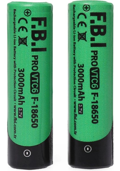 Vtc6 18650 3.7V 3000MAH 30A Li-Ion Şarjlı Pil + Pil Taşıma Kutusu 2'li Set