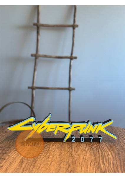 Cyberpunk 2077 Logo Gamer Odası Masaüstü Dekor Figür Hediyelik Playstation Xbox Koleksiyon 16 cm