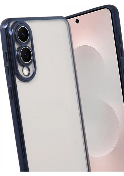 Samsung Galaxy S25 Edge Lensli Silikon - Lacivert modelleri