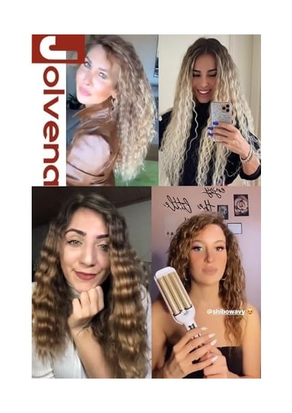 Shibowavy Jolvena Wag Tipi Su Dalgası Saç Maşası 16MM modelleri