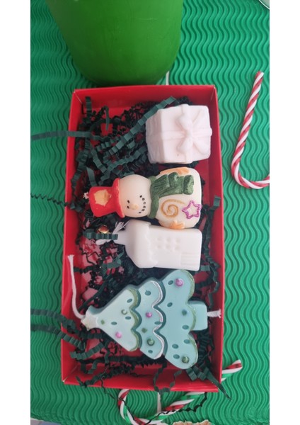 Yeniyıl Kardan Adam Mum Paketi modelleri