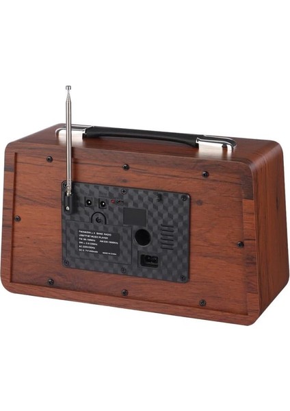 Büyük Boy Retro Radyo Taşınabilir Bluetooth Speaker ve Hoparlör Klasik Antika Tarzı Iç ve Dış Mekan Multiband USB Girişli Dekoratif Klasik Radyo 30,5X18X11,5 cm 3299BT (Koyu Kahverengi) fiyatları