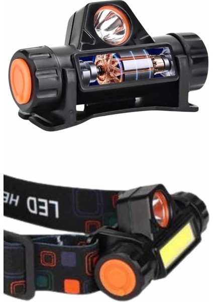 Bfs Kafa Lambası Çalışma Işığı Süper Parlak Mıknatıslı Lityum Lion Pilli modelleri