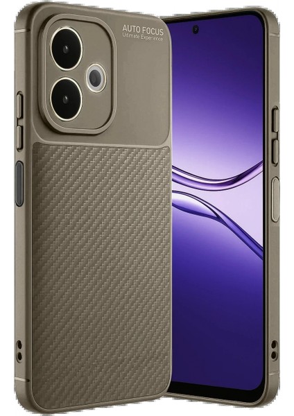 Oppo A5 Pro 4g Kılıf Auto Focus Karbon Kapak - Kahverengi fiyatları