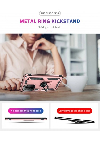 Ieg Xiaomi Poco F3 Kılıf Sofya Yüzüklü Silikon Kapak - Rose fırsatları