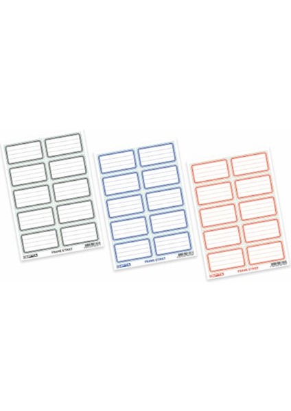 Gıpta Okul Etiketi Frame Lacivert 3 Yp