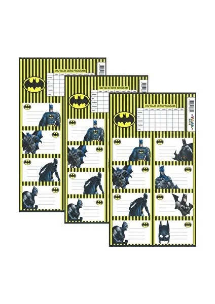 Keskin Color Ders Programlı Etiket Batman 3 Lü 220130-09