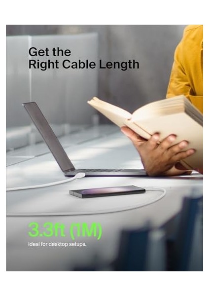 Boost Charge USB C Şarj Kablosu, Usb-C, Usb-A Kablosu, 16, 15, Galaxy S24, S23,, iPad Pro, Switch ve Daha Fazlası Için, 1 Metre, 2'li Paket, Beyaz fiyatları