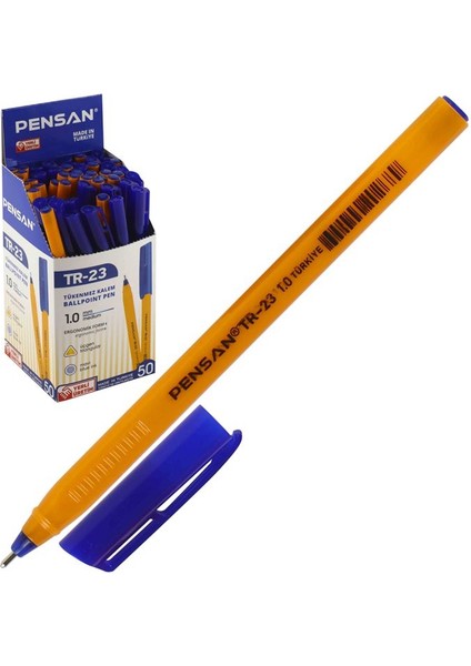 Pensan Tükenmez Kalem Üçgen Mavi 0.5 mm 50 Li 2305