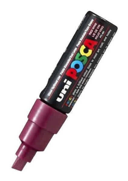 Uni-Ball Posca 8.0 Su Bazlı Poster Markörü Şarap Kırmızı Pc-8k