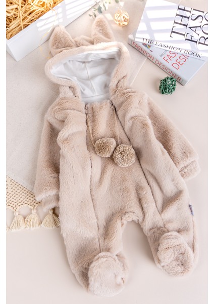 Kışlık Peluş Welsoft Penye Astarlı Pamuklu Kız Erkek Bebek Tulum