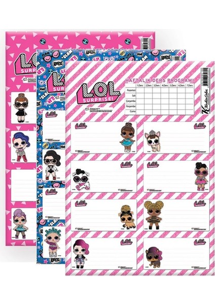 Lol Omg Ders Programlı Etiket 3 Lü