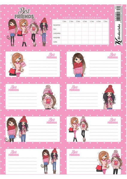 Keskin Color Ders Programlı Etiket Best Friends 3 Lü