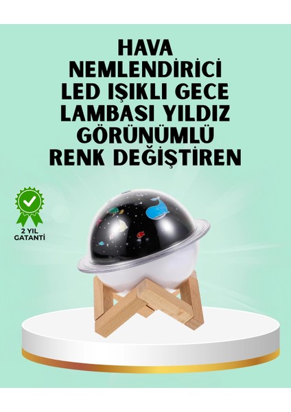 Bfs Projektör Işığı Bulunan USB Bağlantılı Mini Aromaterapi Destekli Hava Nemlendirici