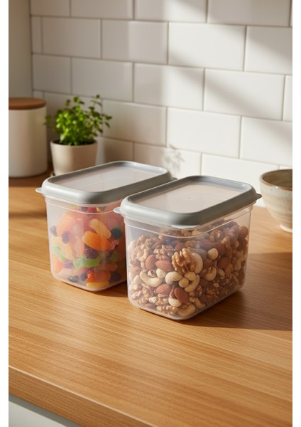 Hide Plus 2'li Saklama Kabı 1900 ml Beyaz fiyatları