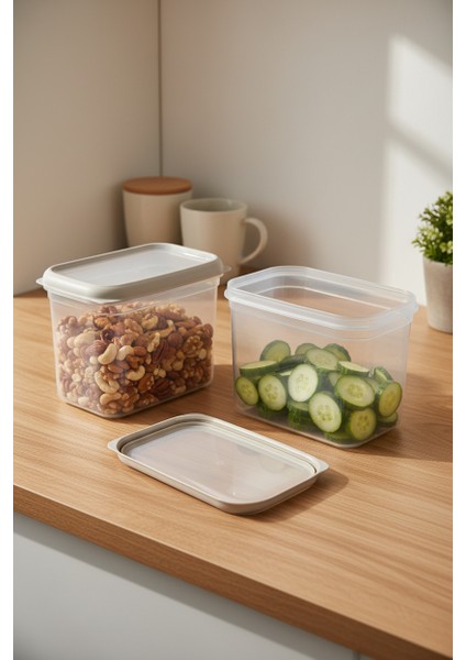 Hide Plus 2'li Saklama Kabı 1900 ml Beyaz modelleri