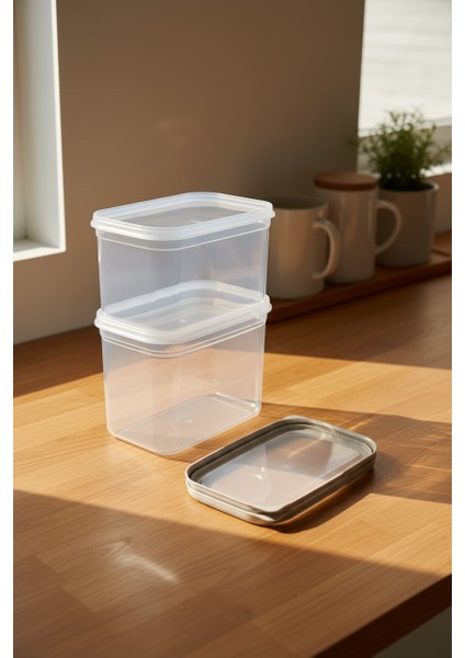 Hide Plus 2'li Saklama Kabı 1900 ml Beyaz indirimleri