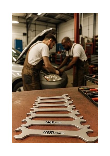 Mga Iki Ağız Açık Anahtar Takımı 8’li Set, Krom Vanadyum Çelik, Ev ve Araç Tamiri Için Dayanıklı Anahtar Seti fiyatları