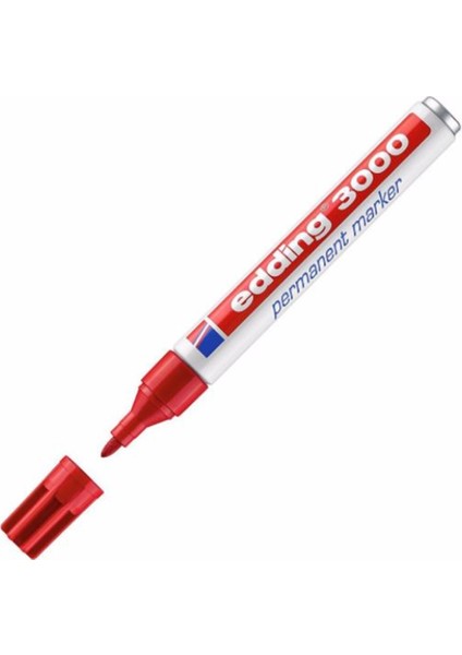 Edding Markör (10 Adet) Permanent Yuvarlak Uçlu 1.5-3 mm Kırmızı 3000 modelleri