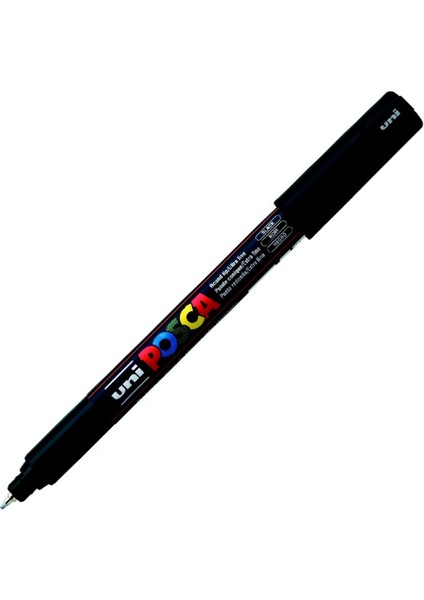 Uni-Ball Posca 0.7 Su Bazlı Poster Markörü Siyah (6 Lı Paket)