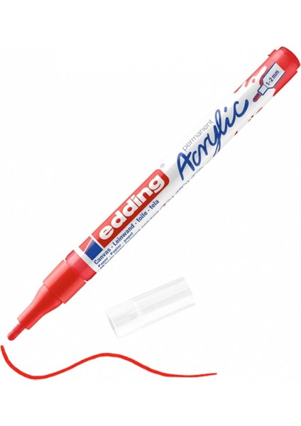 Edding Markör Akrilik Ince Uçlu Trafik Kırmızı 902-10-LI-PKT
