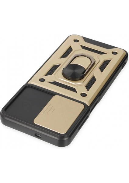 Ieg Samsung Galaxy A04S Kılıf Pars Lens Yüzüklü Silikon - Gold indirimleri