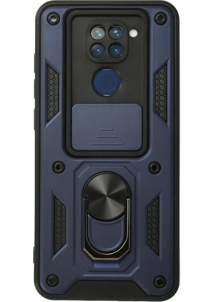 Ieg Xiaomi Redmi Note 9 Kılıf Pars Lens Yüzüklü Silikon - Lacivert