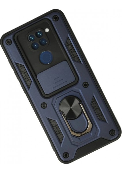 Ieg Xiaomi Redmi Note 9 Kılıf Pars Lens Yüzüklü Silikon - Lacivert fiyatları