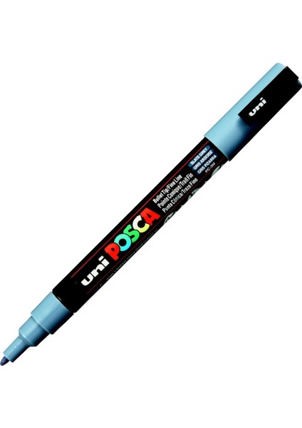 Uni-Ball Posca 0.9-1.3 Su Bazlı Poster Markörü Kurşun Gri Pc-3m