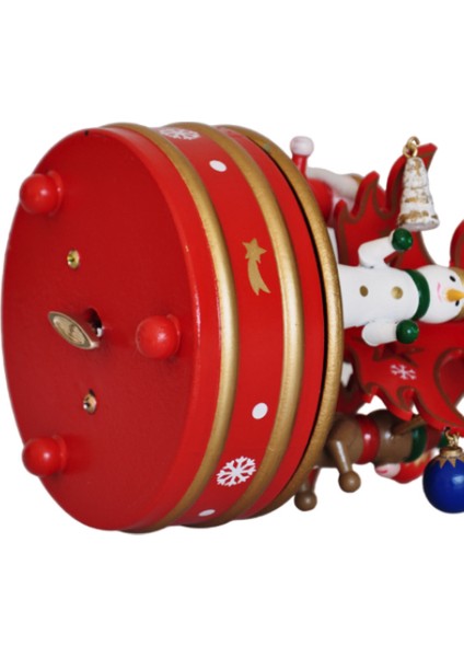 Yılbaşı Ahşap Dekoru Müzik Kutlu Ahşap Yılbaşı Ağacı Kırmızı fiyatları