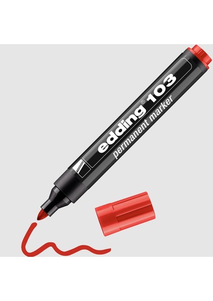 Eddıng 103 Permanent Markör Kırmızı (10 Lu)