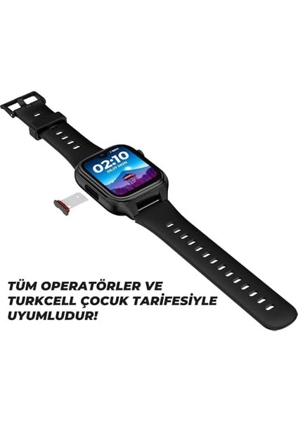 Tiger Kids Akıllı Çocuk Saati, Görüntülü Görüşme, Amoled Ekran,, Gps, 5mp Kamera, IP68 Su Geçirmez, Uzun Pil Ömrü, Sos, Dokunmatik Ekran, 4g, Silikon Kayış, Siyah fiyatları