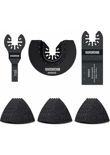 WA5099 18 Parça Metal, Ahşap Kesme ve Zımpara Kâğıdı Aksesuar Seti